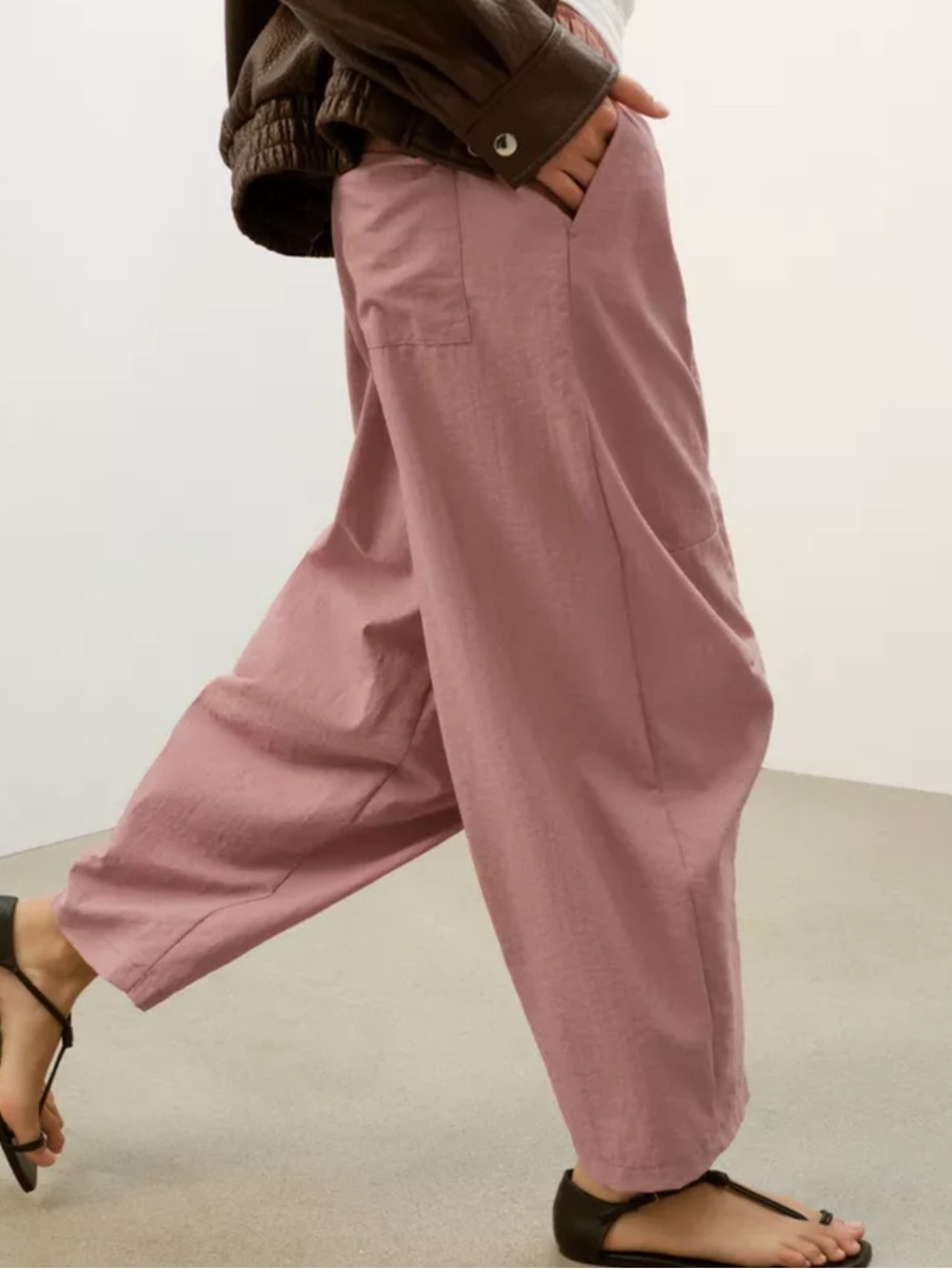 Zara Barel Pants in Dusty Rose - Picture 3 of 9